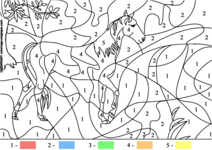 Coloriage Magique Cm1 Gratuit Coloriage Coloriage Magique Cheval …