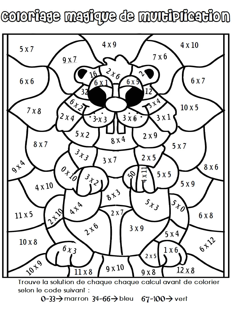 Coloriage Magique Cm2 Grands Nombres Dessin à Colorier Magique Cm2 à Imprimer Conjugaison