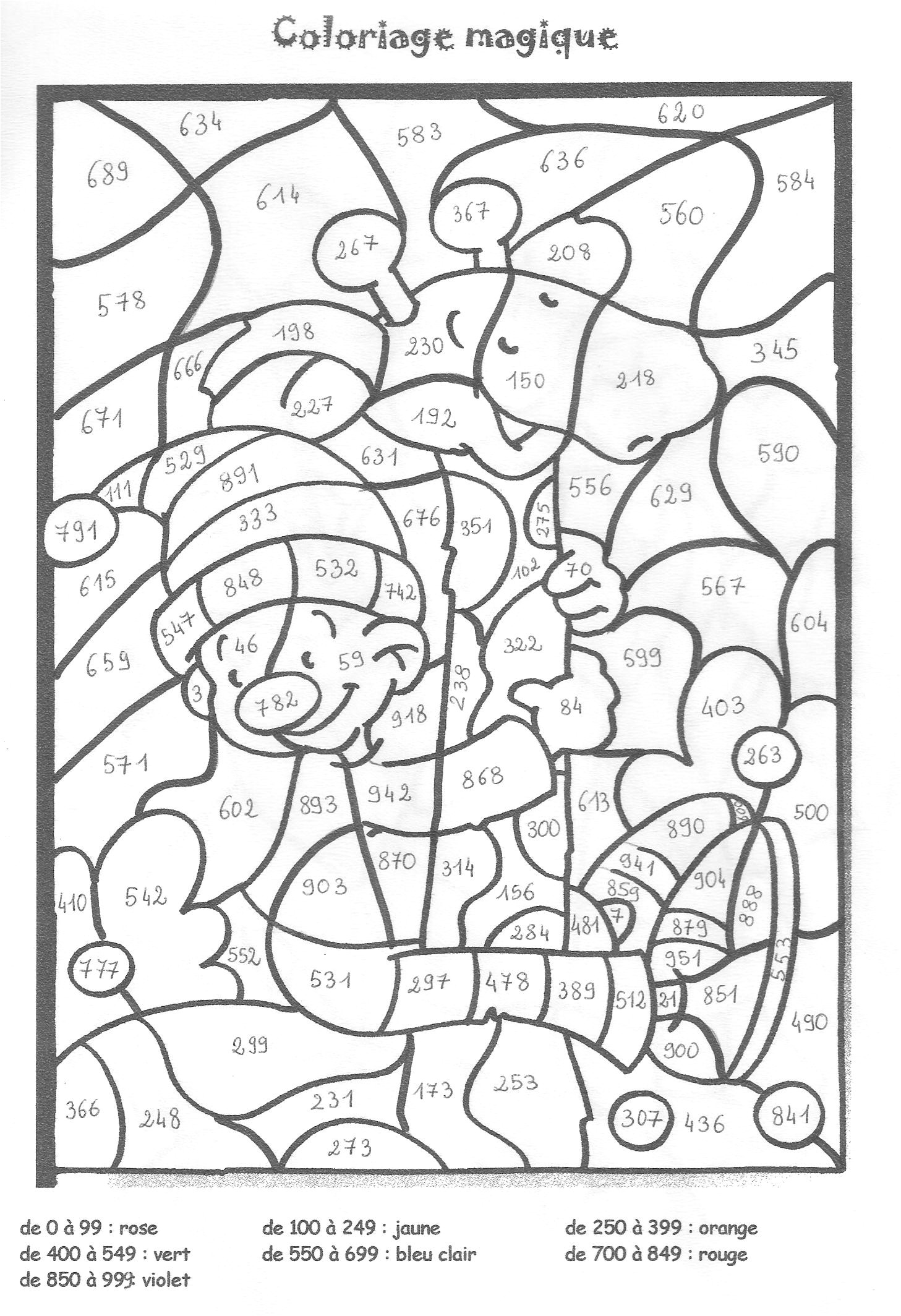 Coloriage Magique De Ce1 Coloriage204 Coloriage Magique Ce1 Numération