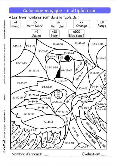 Coloriage Magique De Ce2 Cm1 Coloriage Magique Cm1 Maths