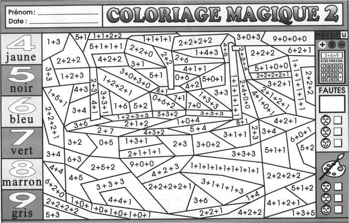 Coloriage Magique De Cp Ce1 Coloriage Magique Gs Maths 02 tout Pour Les Maths Ce1 Blog