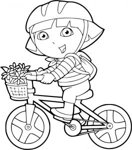 Coloriage Magique Dora A Imprimer Coloriage Dora En Vélo à Imprimer Sur Coloriages Fo