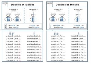 Coloriage Magique Double Cp Maths 2 Ce1 Doubles Et Moitiés La Classe Des Ce De