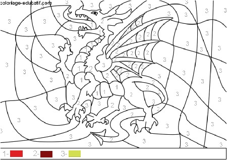 Coloriage Magique Dragon 3 Dragon Coloriage Magique