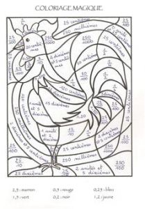 Coloriage Magique Fractions Cm2 20 Meilleures Images Du Tableau Coloriage Magique Addition