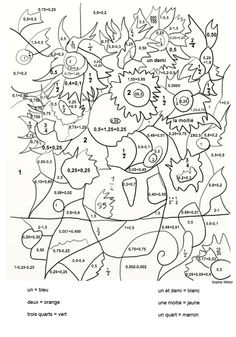 Coloriage Magique Fractions Cm2 578 Meilleures Images Du Tableau Cycle 3