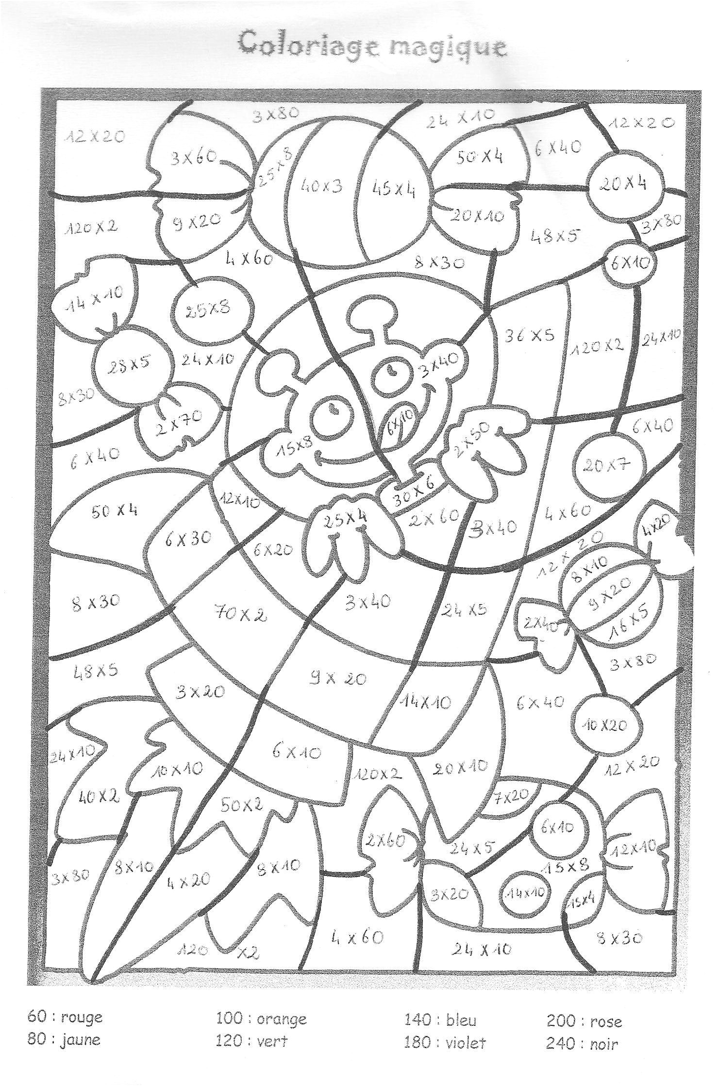 Coloriage Magique Gratuit Ce2 Coloriage Magique Tables De Multiplication Ce2 Coloriage