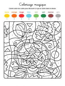 Coloriage Magique Halloween Maternelle Coloriage Magique Amusant De Halloween