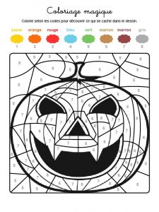 Coloriage Magique Halloween Maternelle Coloriage Magique Pour Halloween