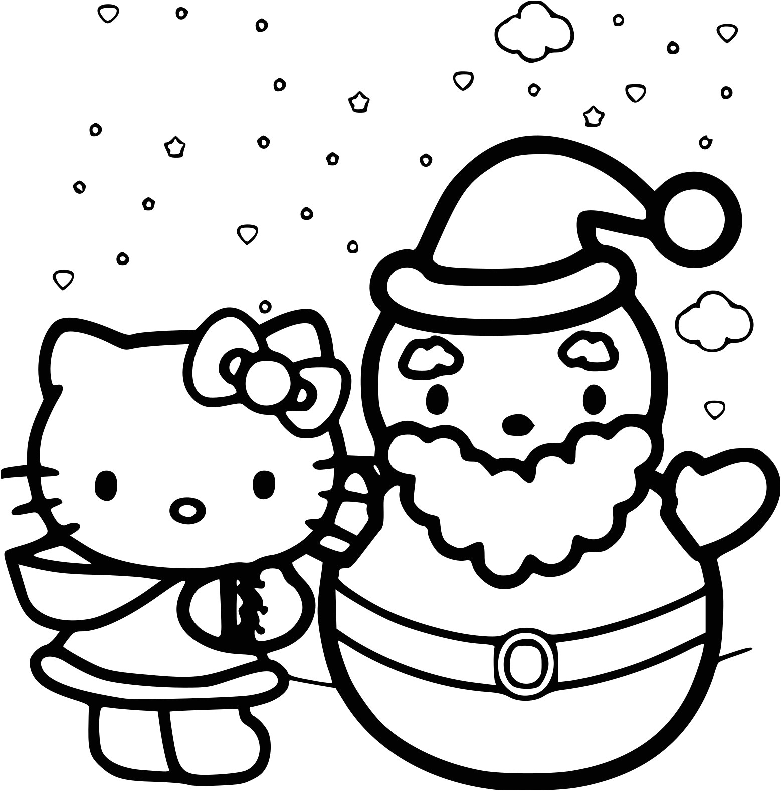 Coloriage Magique Hello Kitty à Imprimer 15 Coloriage Hello Kitty Noel