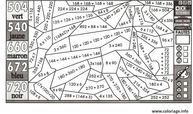 Coloriage Magique Multiplication 6eme Coloriage Magique Table De Multiplication Ce2 à Imprimer
