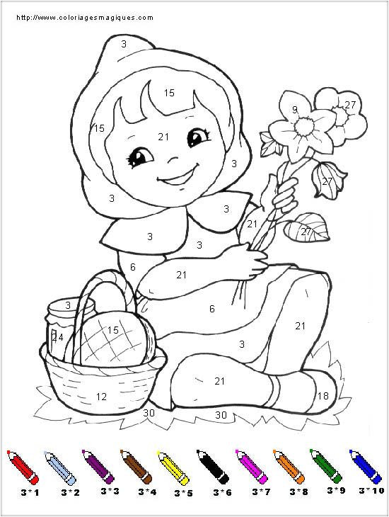 Coloriage Magique Petit Chaperon Rouge Maternelle 100 Best Coloriage Magique Images On Pinterest