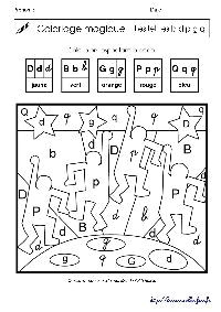 Coloriage Magique Reconnaissance Des Lettres Gs Coloriage Magique Lecture Gs Cp Keith Haring Coloriage