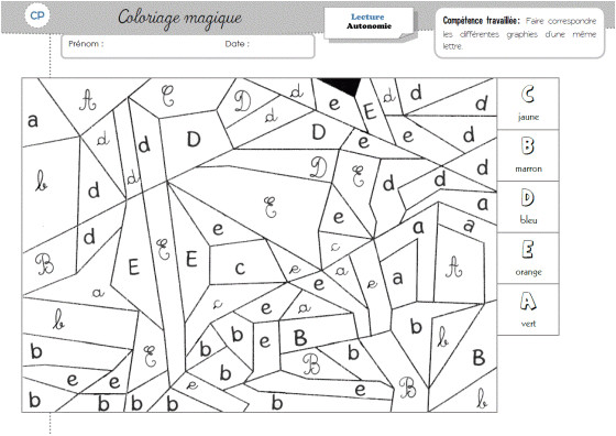 Coloriage Magique Reconnaissance Des Lettres Gs Épinglé Sur Desen Litere Cifre