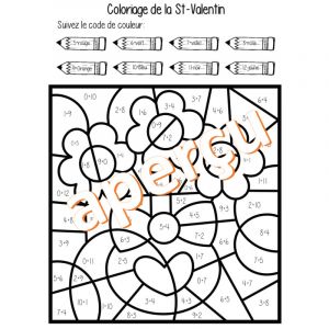 Coloriage Magique St Valentin Coloriages Magiques Addition St Valentin