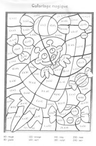 Coloriage Magique Table De 4 Ce1 Coloriage Magique De Chien A Imprimer Coloriage Magique