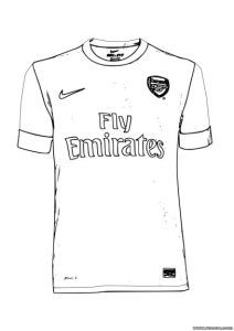 Coloriage Maillot De Foot Barcelone Coloriage Maillot Arsenal à Imprimer