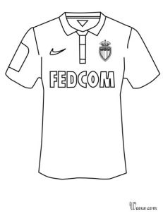 Coloriage Maillot De Foot Barcelone Coloriage Maillot as Monaco à Imprimer
