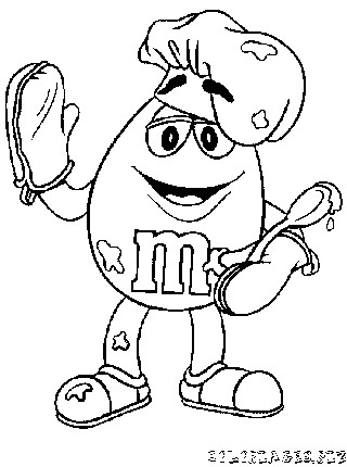 Coloriage M&amp;m S A Imprimer Coloriage M&m S Cuisinier Gratuit Métiers
