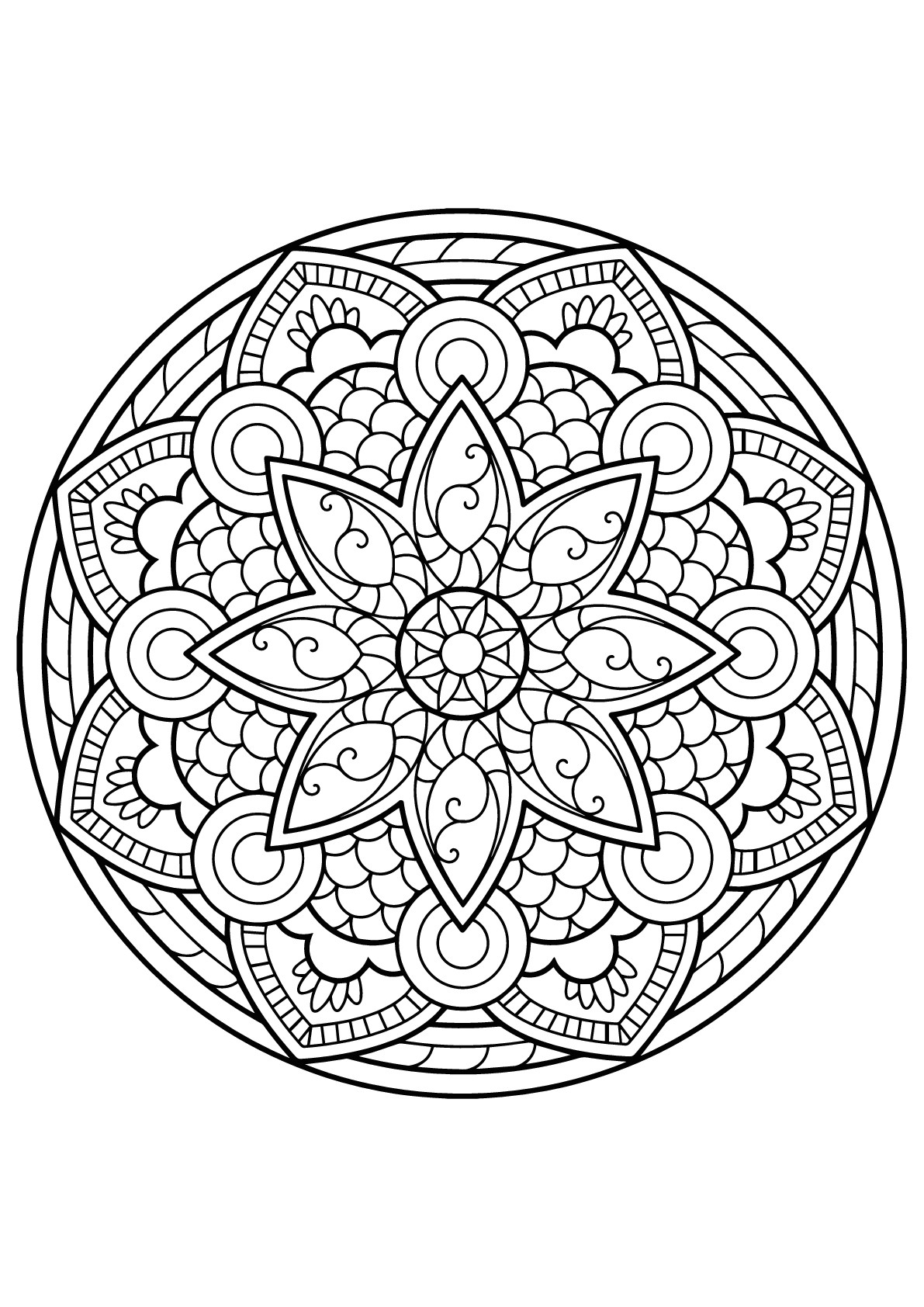 Coloriage Mandala Adulte Gratuit Livre De Coloriage Mandala