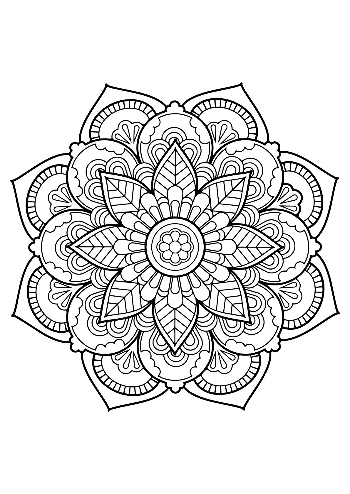 Coloriage Mandala Adulte Gratuit Livre De Coloriage Mandala