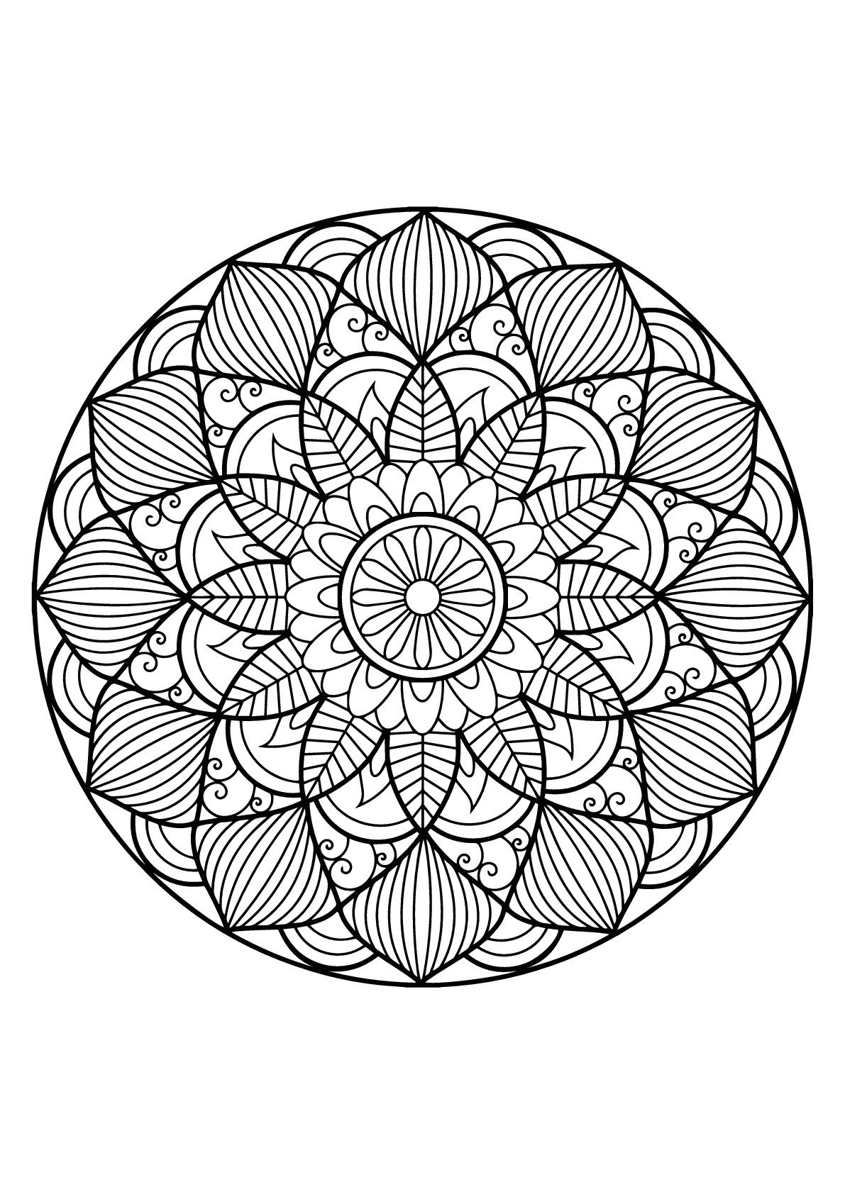 Coloriage Mandala Adulte Gratuit Mandala Livre Gratuit 30 Mandalas Coloriages