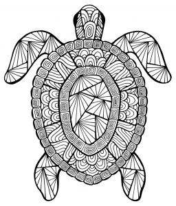 Coloriage Mandala Anti Stress Animaux tortue Coloriages D Animaux Mandalas Zen &amp; Anti