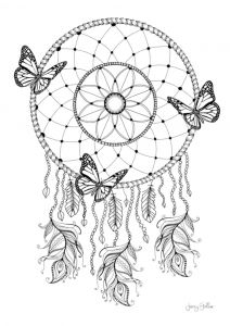 Coloriage Mandala attrape Reve attrappe Reve attrape Reve Dessin