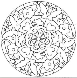 Coloriage Mandala Coeur Difficile 18 Dessins De Coloriage Mandala Coeur à Imprimer