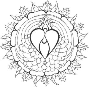 Coloriage Mandala Coeur Difficile 18 Dessins De Coloriage Mandala Coeur à Imprimer