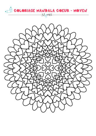 Coloriage Mandala Coeur Facile Mandala Coeur à Colorier Facile Momes