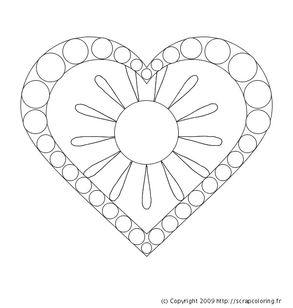 Coloriage Mandala Coeur Facile Mandalas Coeur 6 Mandalas – Coloriages à Imprimer