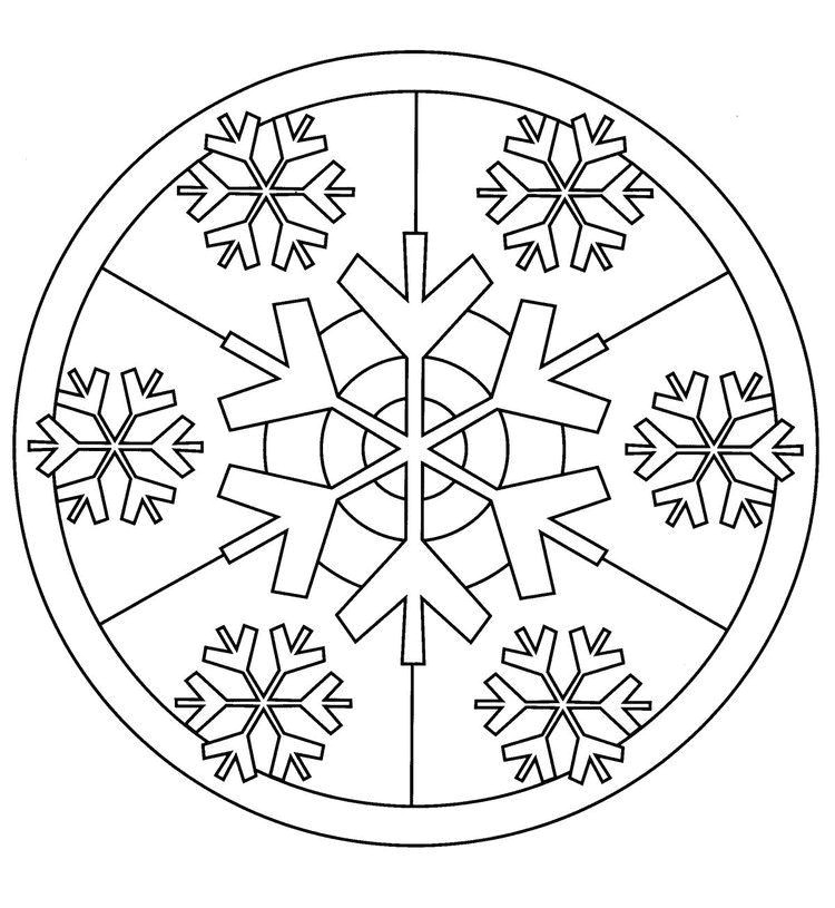 Coloriage Mandala De Noel Gratuit Mandala No L 30 Idées Gratuites   Imprimer Pour Petits Et