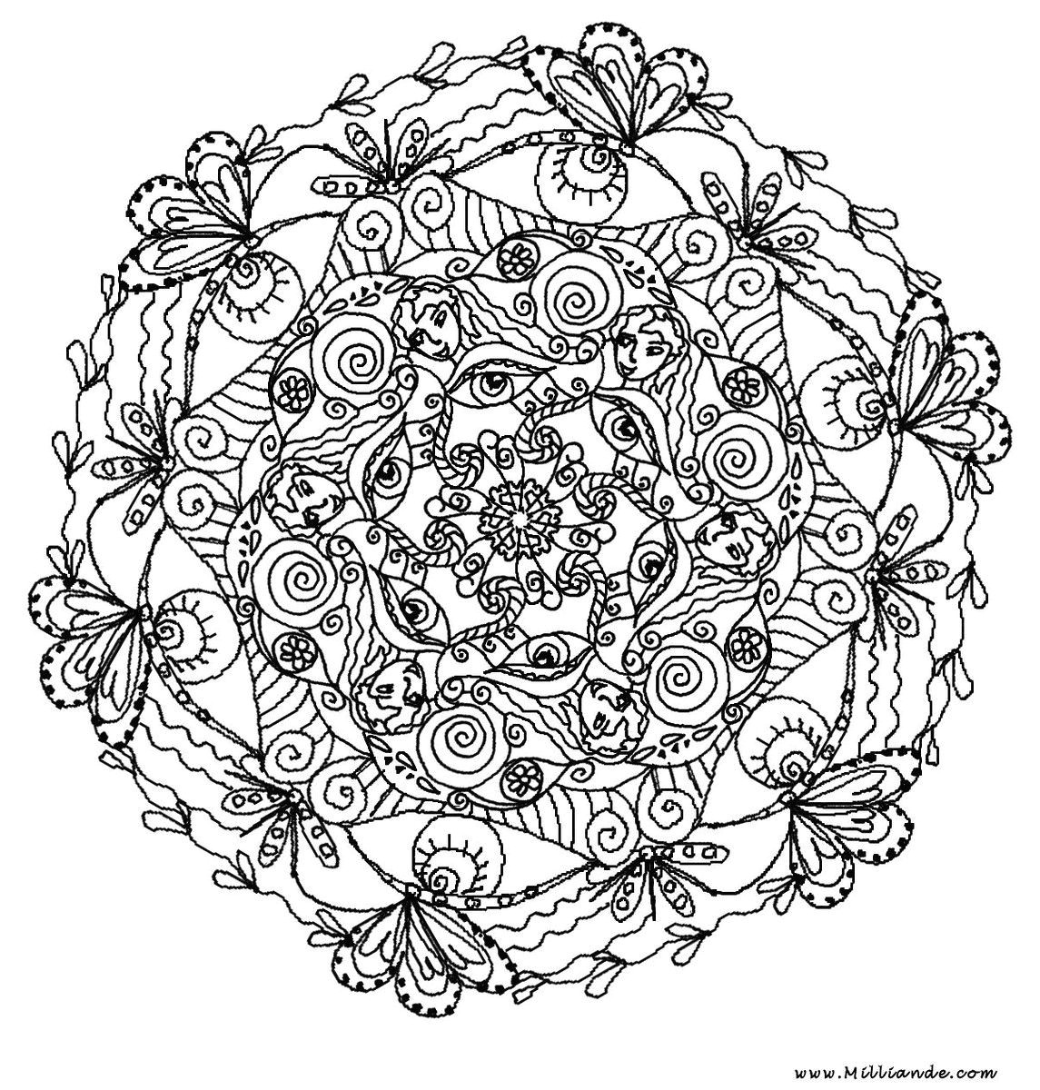 Coloriage Mandala En Ligne Gratuit Free Mandala Coloring Pages