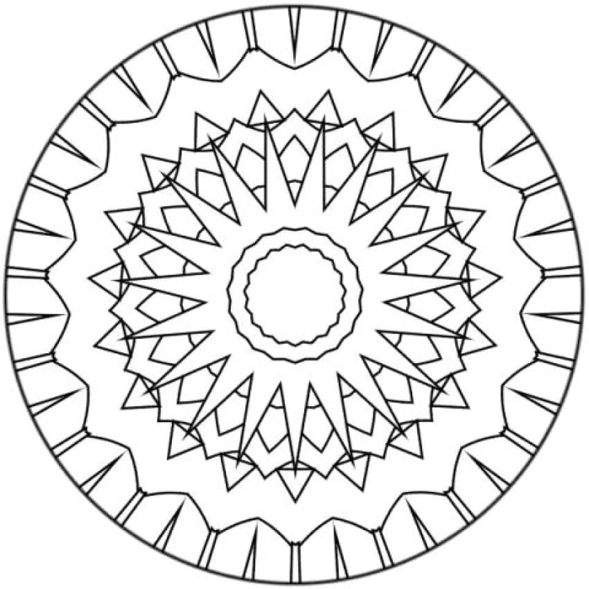 Coloriage Mandala En Ligne Gratuit Mandale Simple Et Joli  Imprimer Gratuitement Ou Colorier