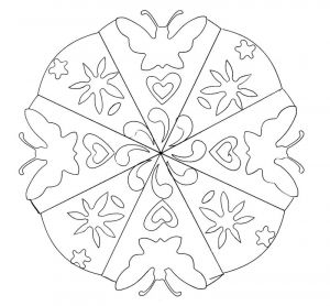 Coloriage Mandala Fleur Et Papillon Coloriage Mandalas Mandala Fleurs Et Papillons 4