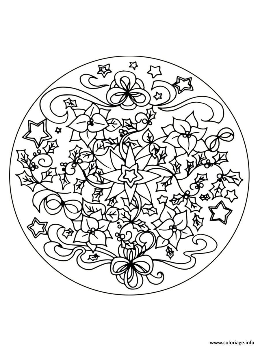 Coloriage Mandala Noel A Imprimer Gratuit Coloriage Mandala Noel 13 Jecolorie