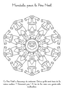 Coloriage Mandala Pere Noel Coloriage à Imprimer Mandala Du Père Noël