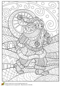 Coloriage Mandala Pere Noel Dessin à Colorier Pour Un Hiver Zen Distribution Du Père