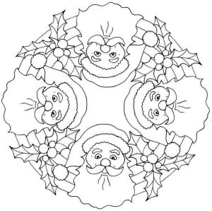 Coloriage Mandala Pere Noel Mandala Noël 30 Idées Gratuites à Imprimer Pour Petits