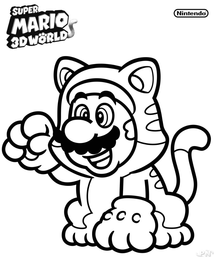 Coloriage Mario 3d Land Coloriage Mario 3d World