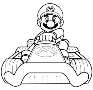 Coloriage Mario Kart Wii Mario Kart Coloring Pages