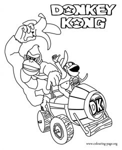 Coloriage Mario Kart Wii Printable Coloring Pages Donkey Kong Video Games