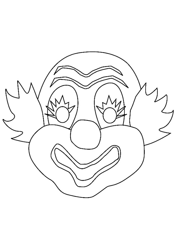 Coloriage Masque Clown Tueur Clown Tueur Dessin A Imprimer