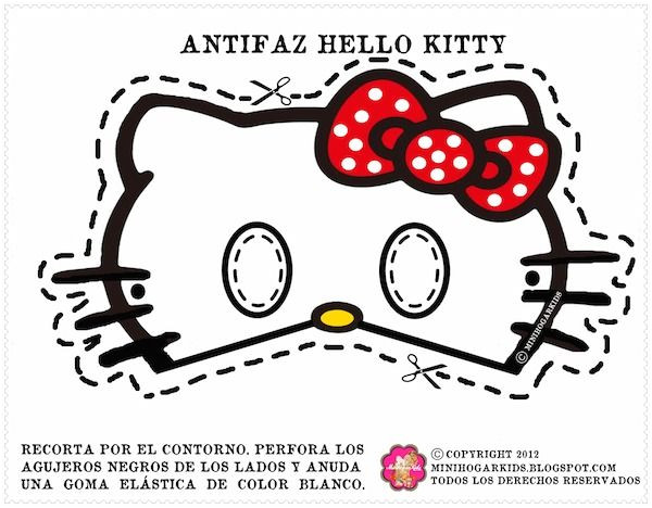 Coloriage Masque Hello Kitty Printable Halloween Masks