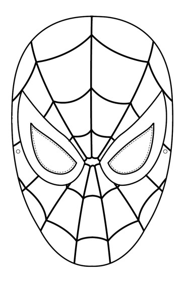 Coloriage Masque Spiderman Imprimer Coloriage Masque Spiderman à Imprimer