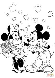Coloriage Mickey Et Minnie Amoureux Coloriage Mickey Et Minnie Amoureux