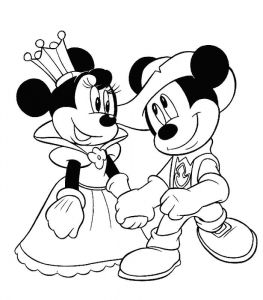 Coloriage Mickey Et Minnie Amoureux Mickey Et Minnie Amoureux Imprimer Coloriage