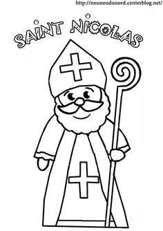 Coloriage Mitre De Saint Nicolas Coloriage Saint Nicolas Dessiné Par Nounoudunord