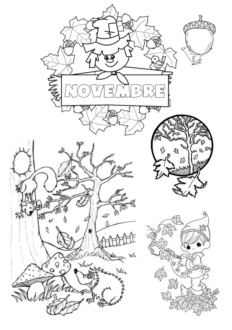 Coloriage Mois De Novembre Coloriage Du Mois De Novembre A La Grande école